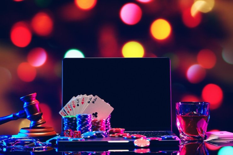 Ilustrasi edukasi dan pengingat bertanggung jawab saat bermain hiburan digital sports dan casino