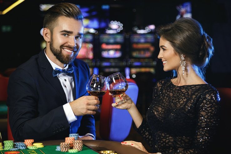Visual interaktif permainan slot modern dengan grafis cerah dan elemen hiburan casino virtual